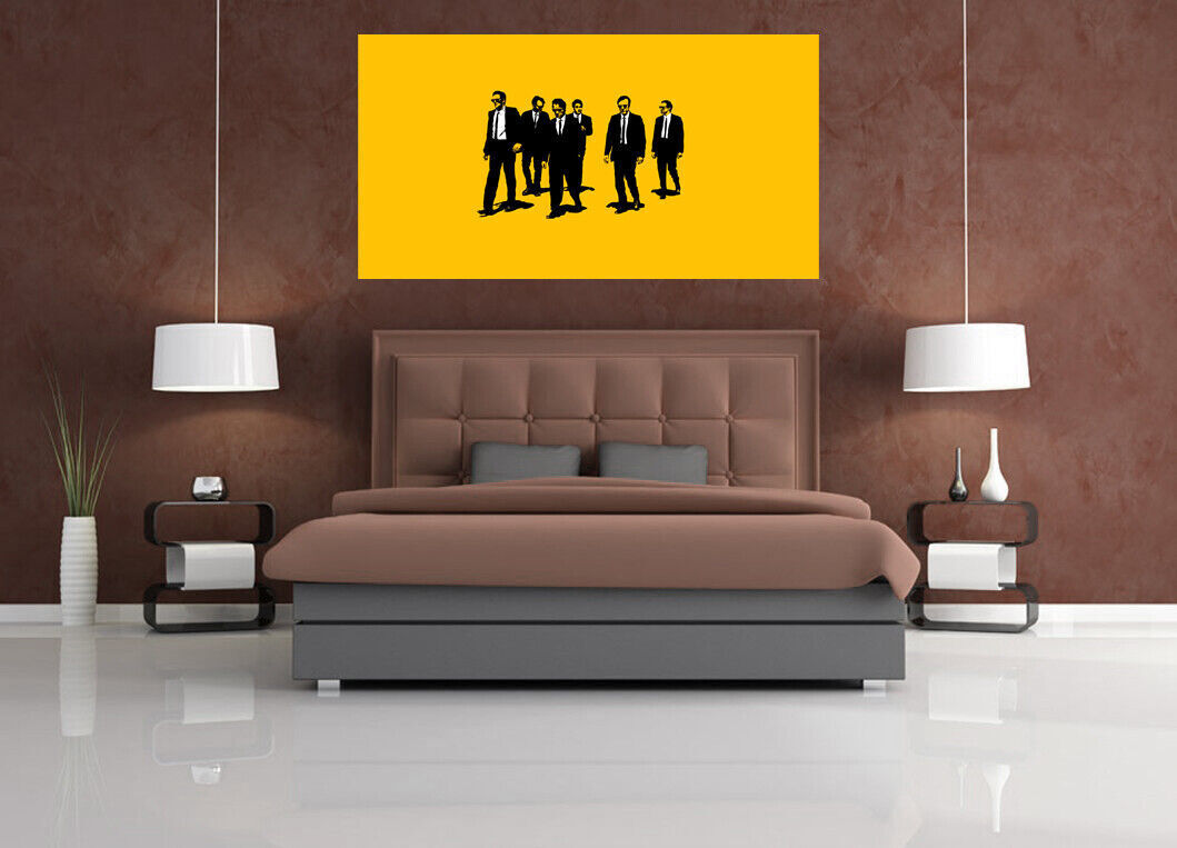 Abstract Resevoir Dogs Movie Canvas Wall Art Picture Print - Yellow