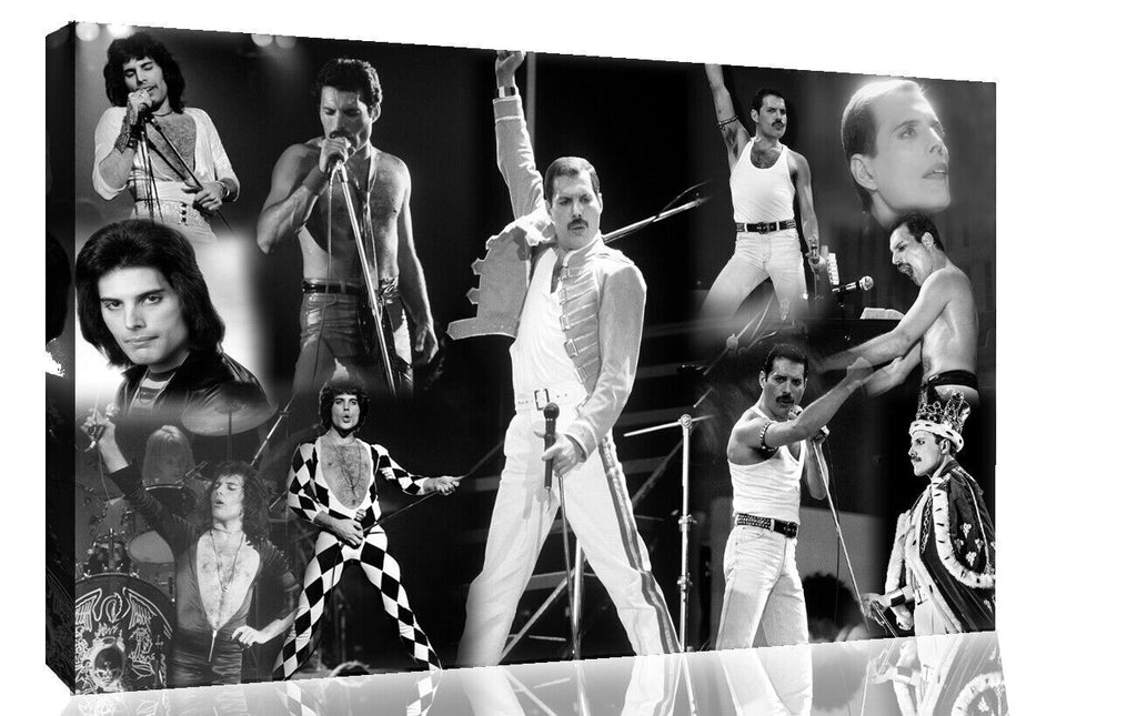 Freddie Mercury Pop Collage Canvas Wall Art Picture Print