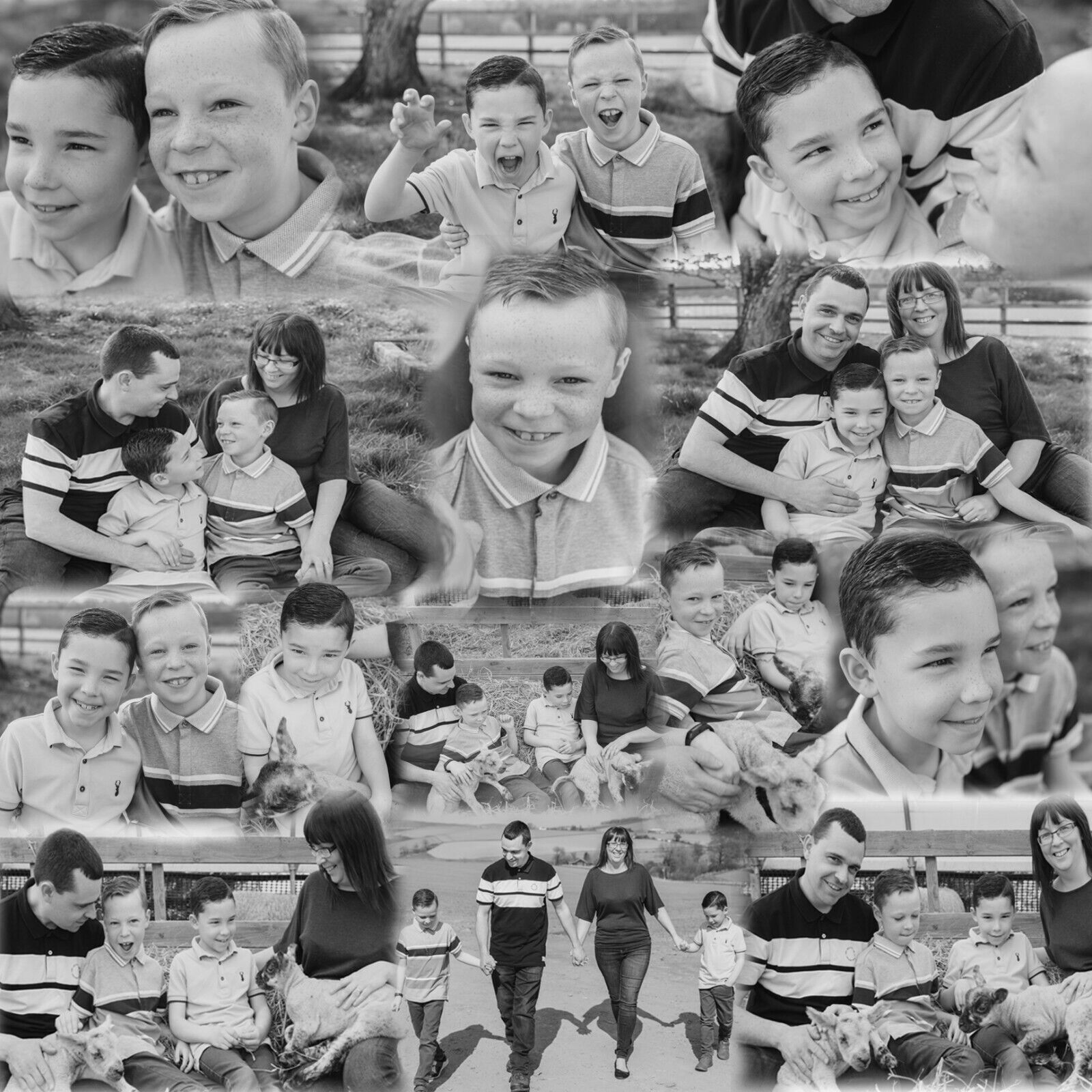 Your Personal Personalised Photos on a Collage /Montage Canvas Print - 12" x 12"