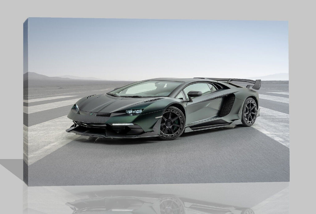 Lamborghini Aventador SVJ Sports Super car CANVAS WALL ART Picture Print
