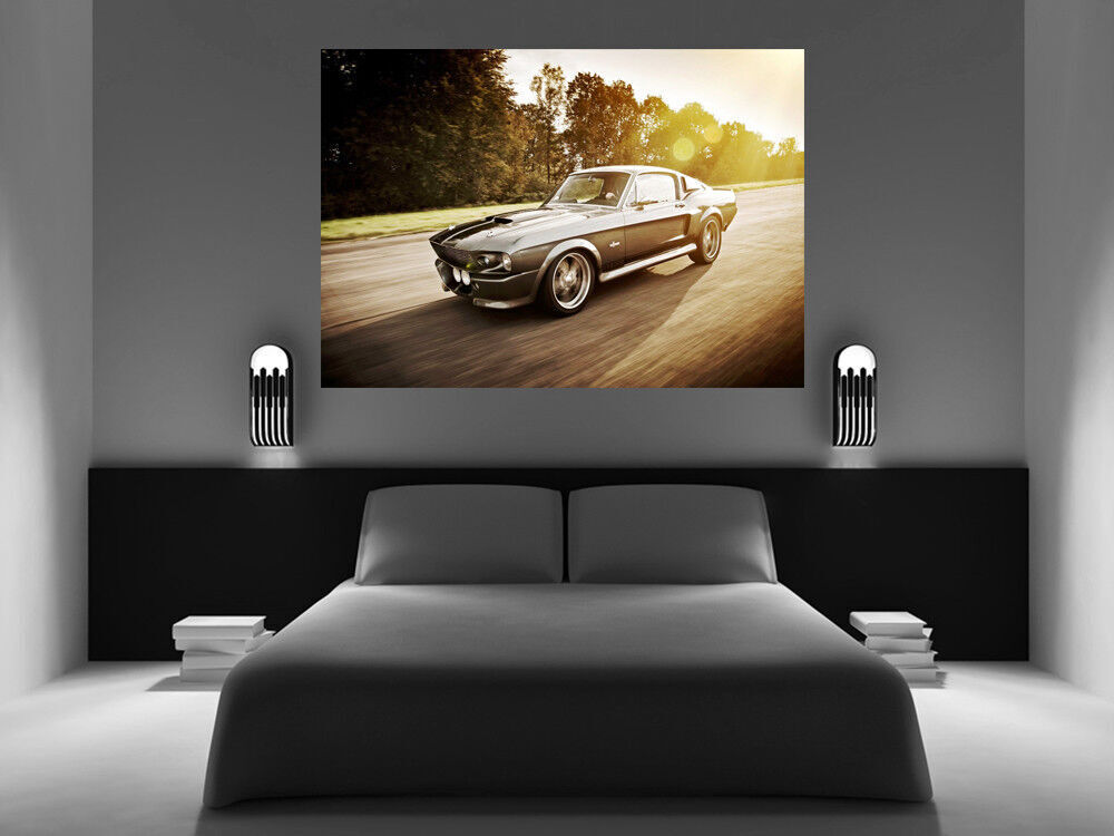 Mustang Shelby Eleanor Classic Car Canvas Wall Art Picture Print -Various Sizes