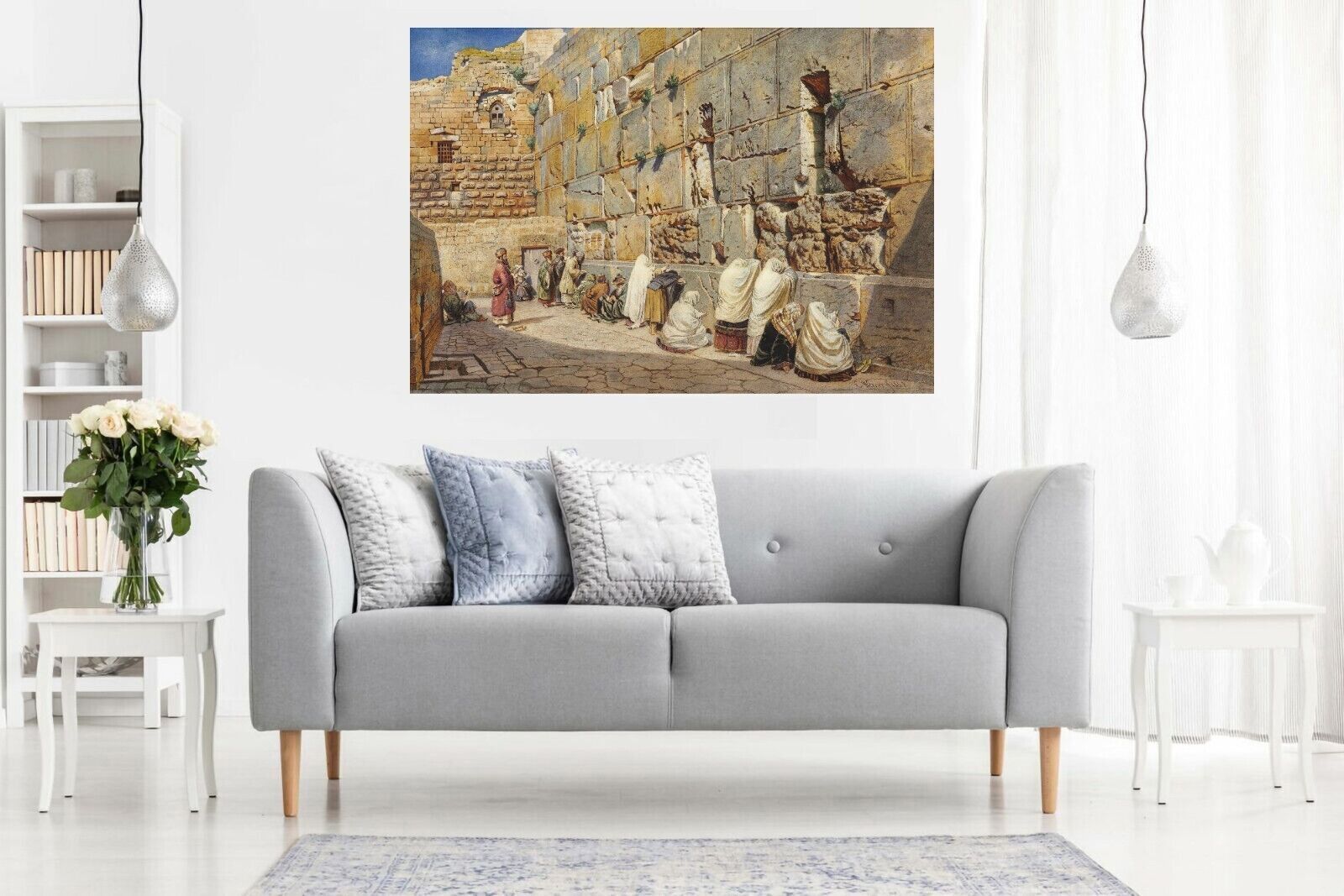 CARL FRIEDRICH HEINRICH WERNER The Wailing Wall, Jerusalem Canvas Wall Art Print