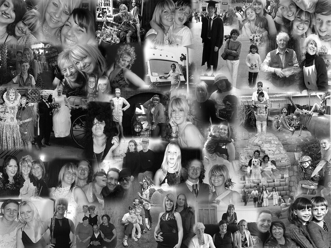 Your Personal Personalised Photos on a Collage /Montage Canvas Print - 12" x 12"