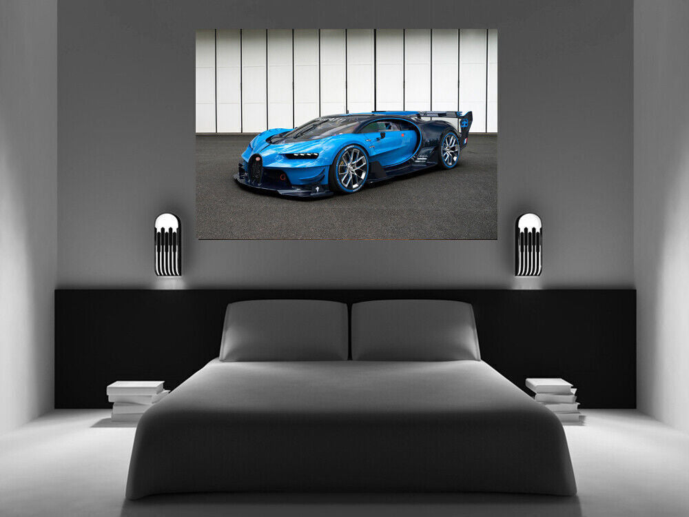 Bugatti Vision Gran Turismo Hypercar Super Car Canvas Print Picture Wall Art