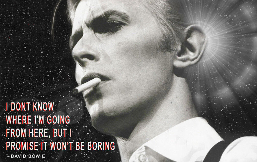 David Bowie I Don't Know Where I'm Going Quote on CANVAS WALL ART Picture Print