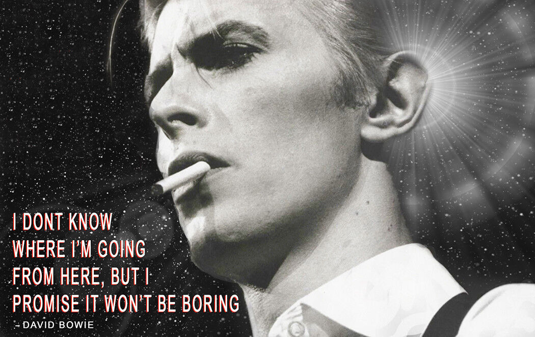 David Bowie I Don't Know Where I'm Going Quote on CANVAS WALL ART Picture Print