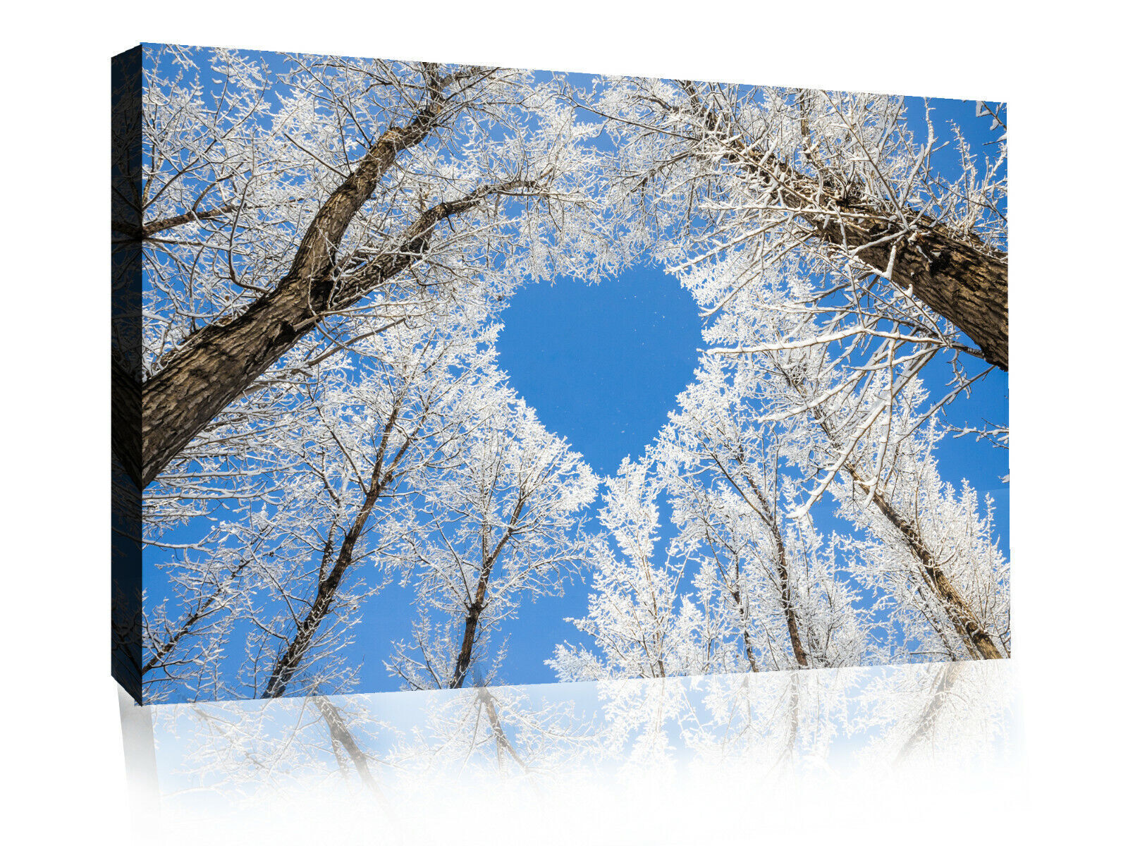 Blue heart forest landscape CANVAS WALL ART PRINT PICTURE ARTWORK