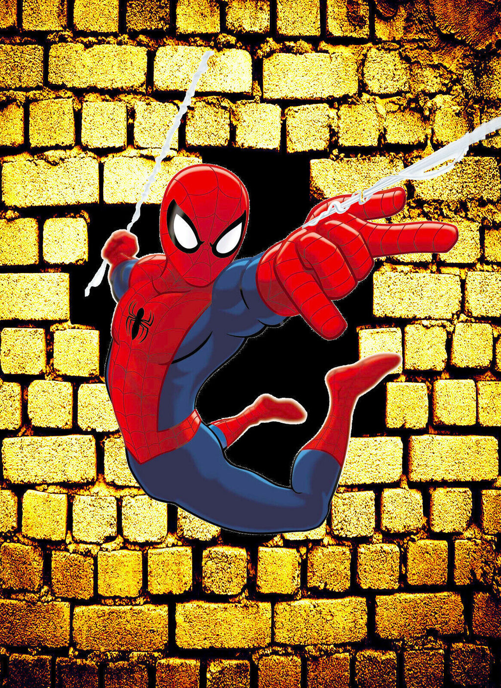 SPIDERMAN Iconic Superhero Cartoon Canvas Wall Art Picture Print - A0, A1, A2