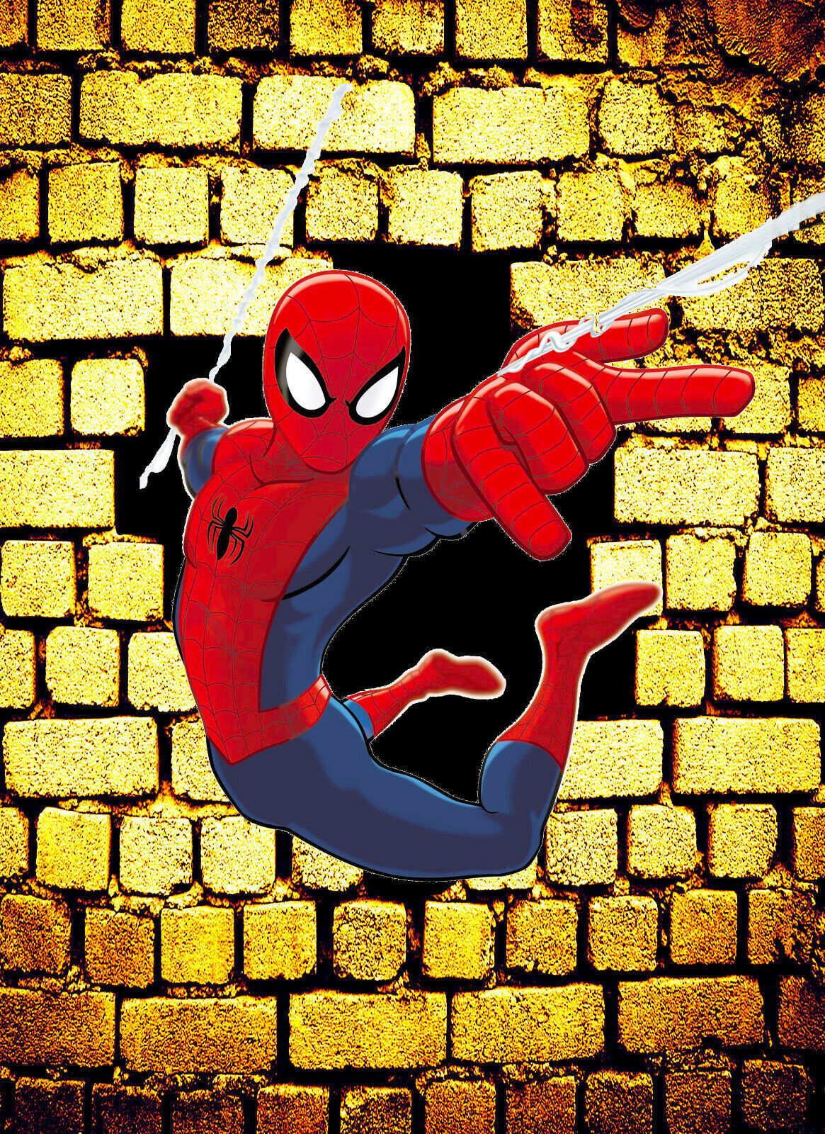 SPIDERMAN Iconic Superhero Cartoon Canvas Wall Art Picture Print - A0, A1, A2