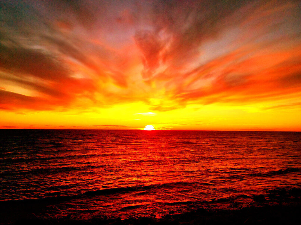 Baltic Sea Sunset Quote Canvas Wall Art Picture -100% cotton- A1, A2, A0 + sizes