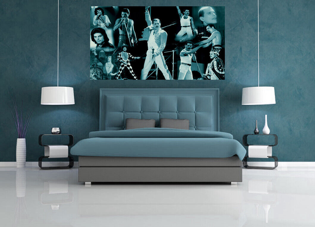 Freddie Mercury Pop Collage Canvas Wall Art Picture Print