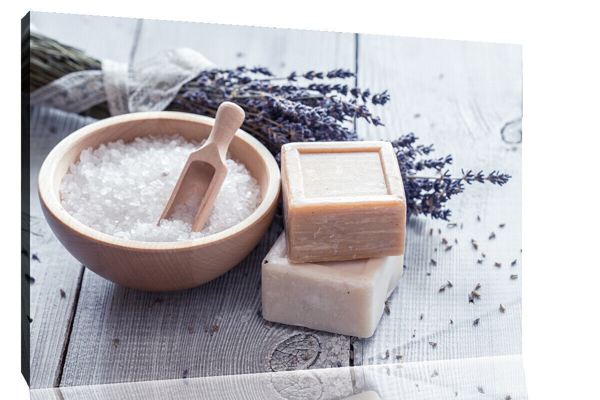 Rustic Bathroom Spa Art Soap Lavender Canvas Wall Art Picture Print