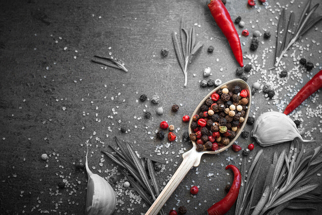 Rosemary, Spices, Chilli, Garlic Kitchen Canvas Wall Art Picture Print