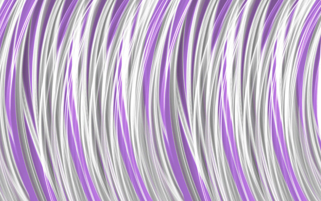 Grey Lilac Stripes Modern Abstract Canvas Wall Art Picture Print