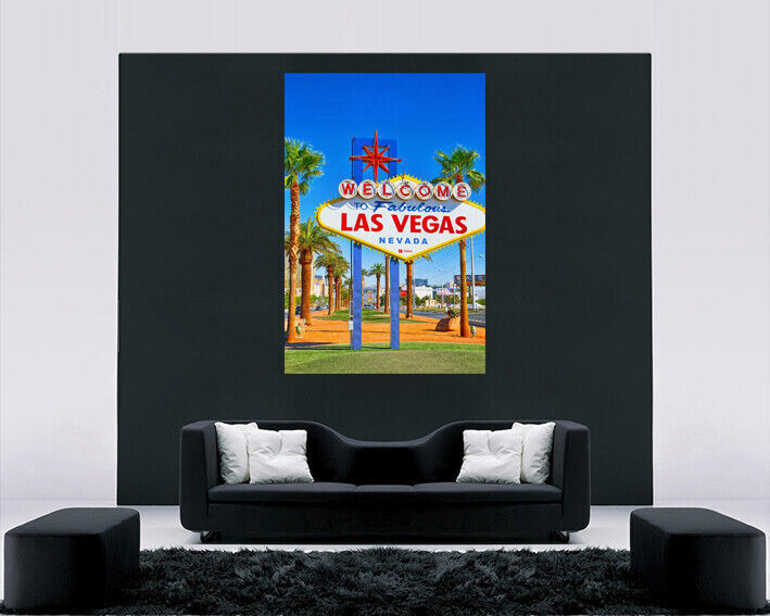 Welcome to Las Vegas Sign Canvas Wall Art Picture Print- ALL SIZES