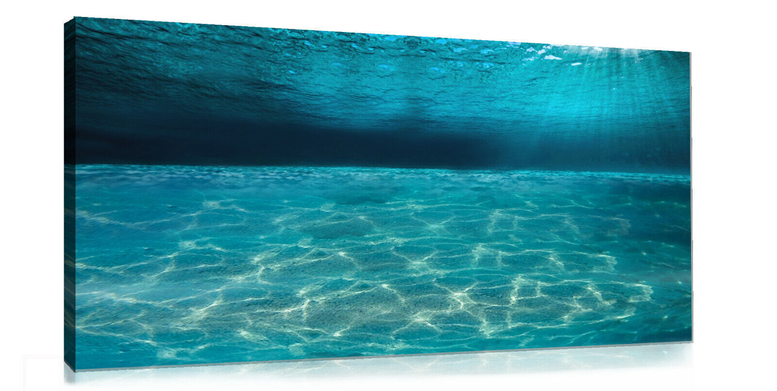 Blue Ocean Sea Seaview Beneath Surface Canvas Wall Art Picture Print