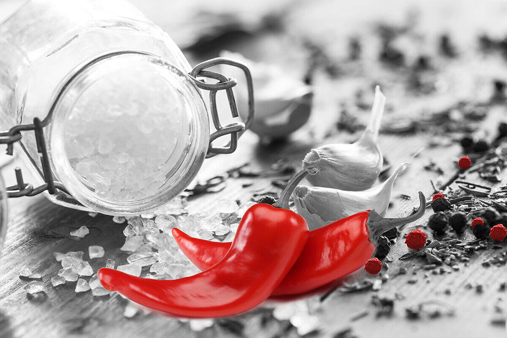 Red Chilli Herbs Spices Kitchen Canvas Wall Art Picture Print