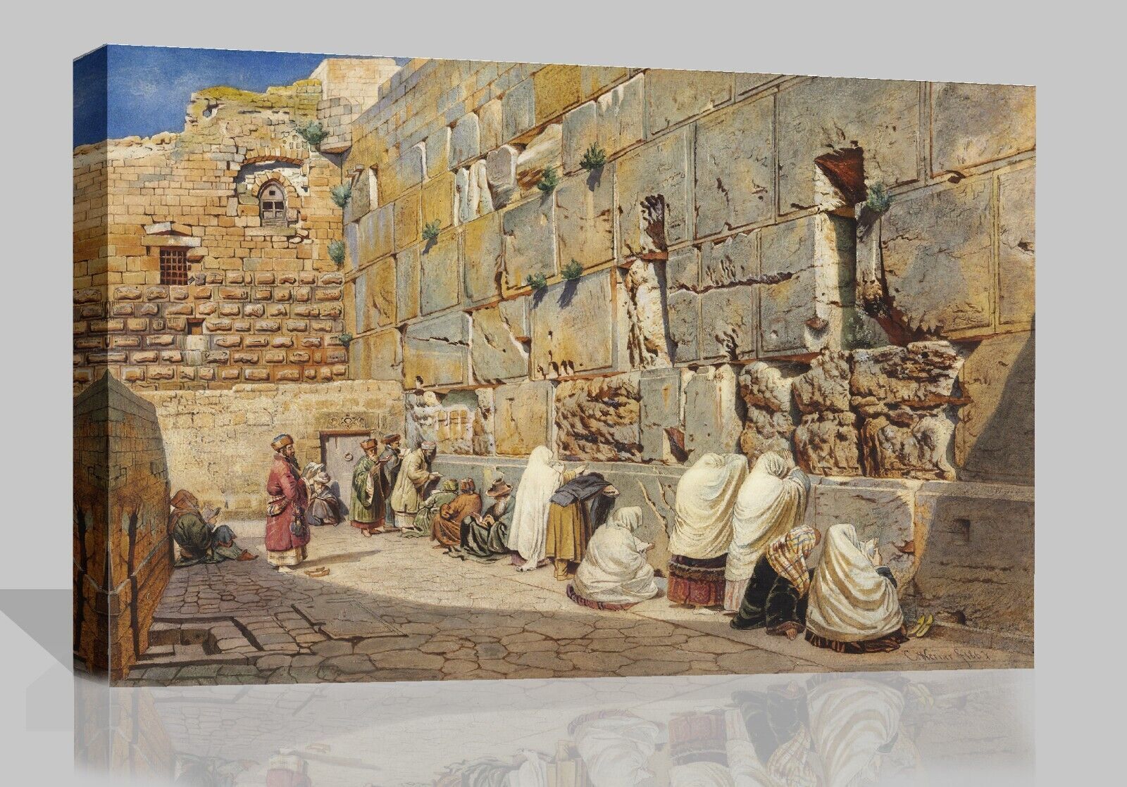 CARL FRIEDRICH HEINRICH WERNER The Wailing Wall, Jerusalem Canvas Wall Art Print