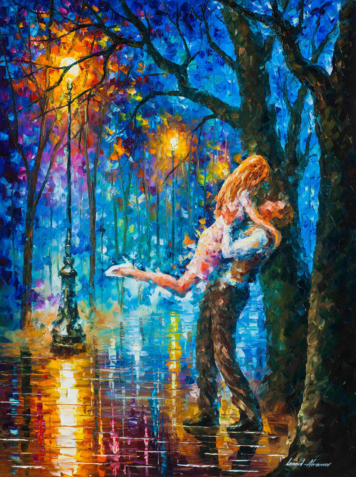 Leonid Afremov The Proposal OIL PAINTING Canvas Wall Art Picture Print