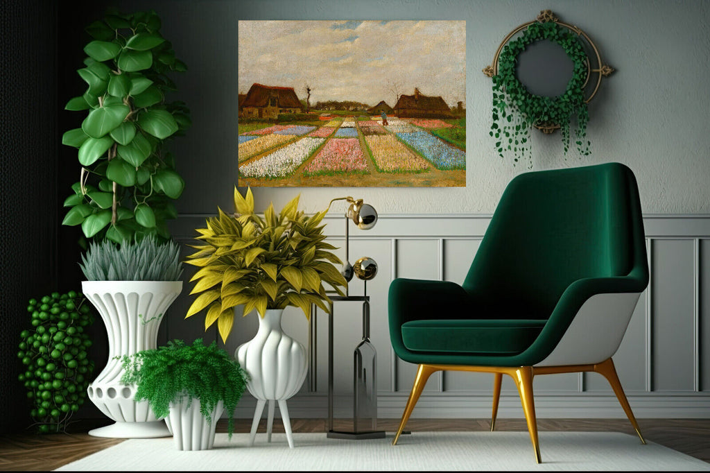Van Gogh Field Of Bulbs Painting Canvas Wall Art Picture Print