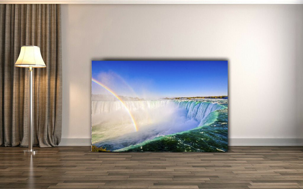 Rainbow over Niagra Falls CANVAS WALL ART PRINT PICTURE ARTWORK