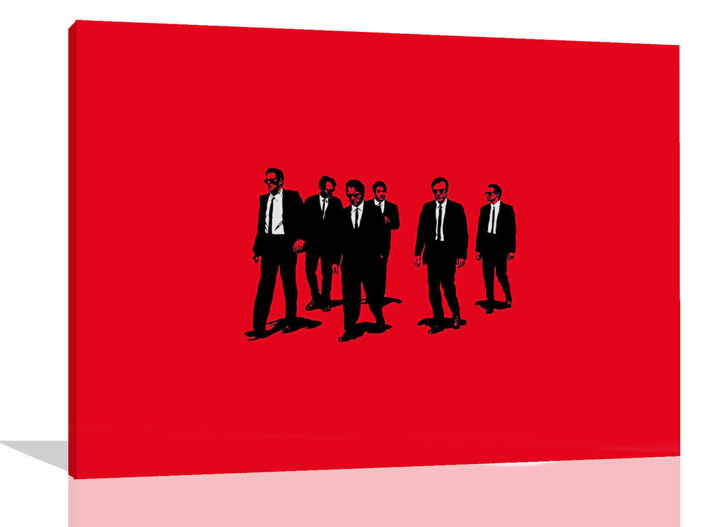 Abstract Resevoir Dogs Movie Canvas Wall Art Picture Print - Red