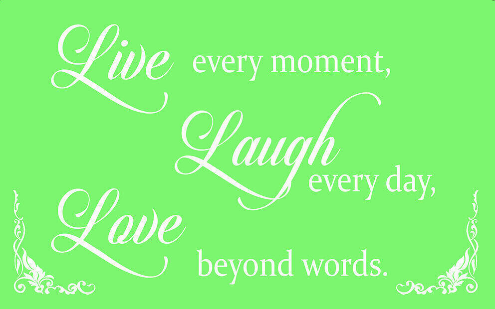 Green Live Laugh Love Quote Canvas Wall Art Print Picture