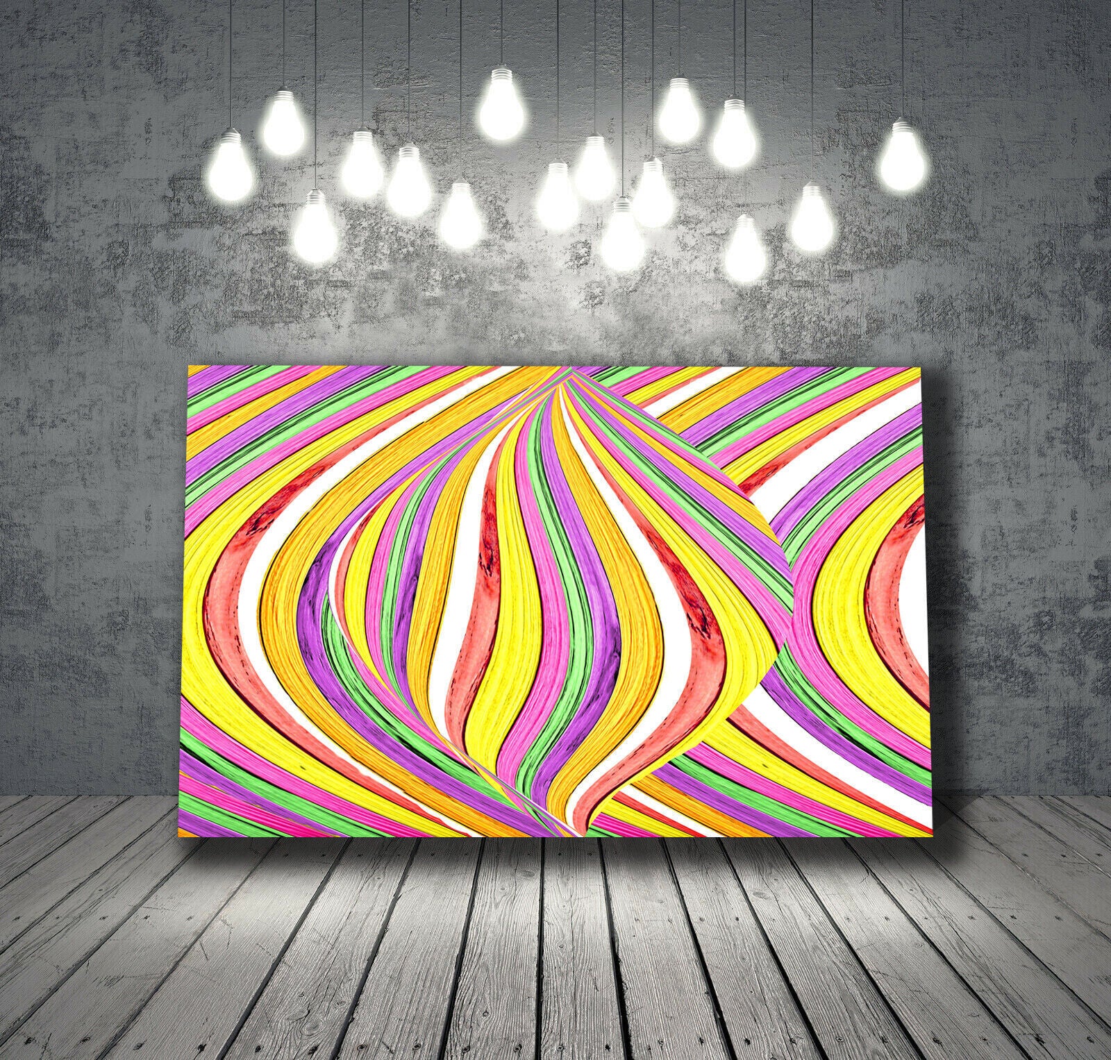 Pastel Colours Swirl Abstract CANVAS WALL ART PICTURE PRINT