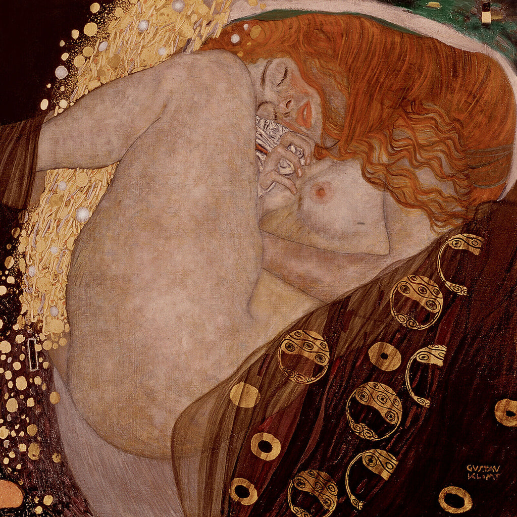 Gustav Klimt Danae Woman Painting Canvas Wall Art Picture Print