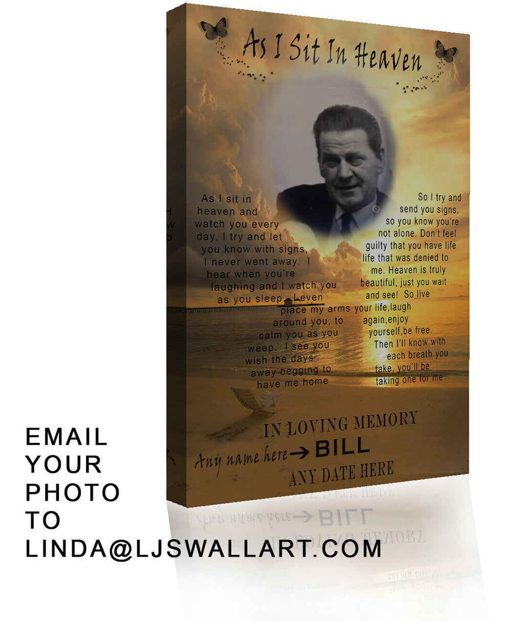 Personalised In Loving Memory Quote CANVAS WALL ART Picture Print A4 All sizes