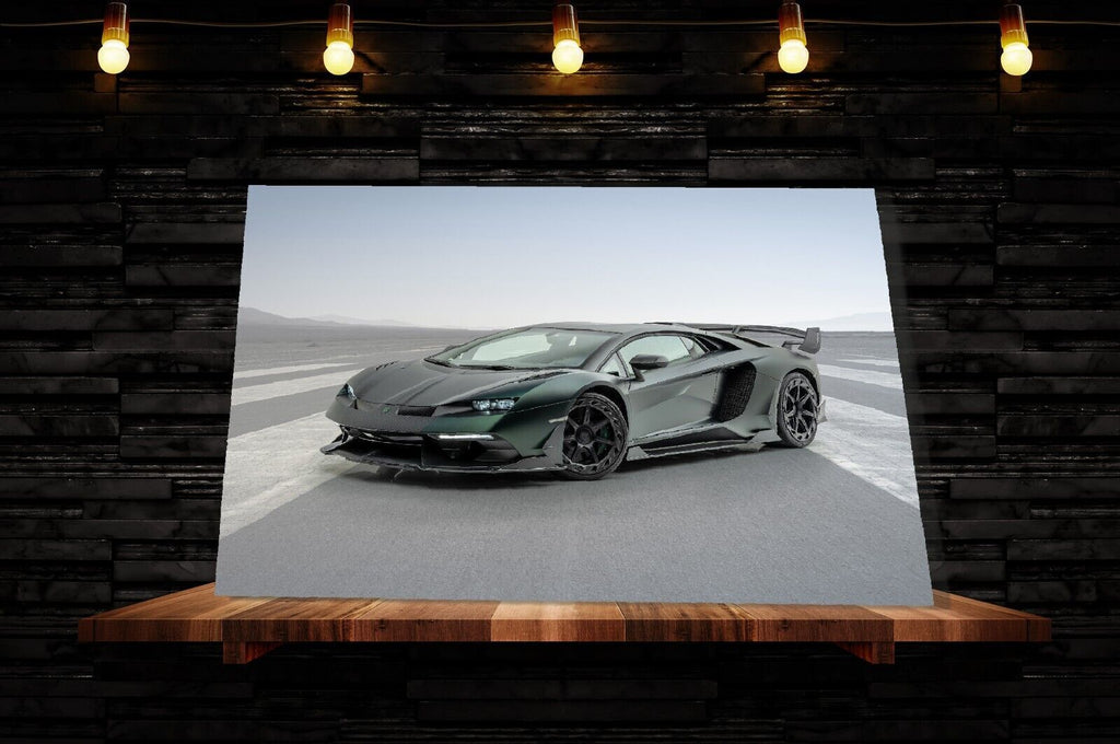 Lamborghini Aventador SVJ Sports Super car CANVAS WALL ART Picture Print