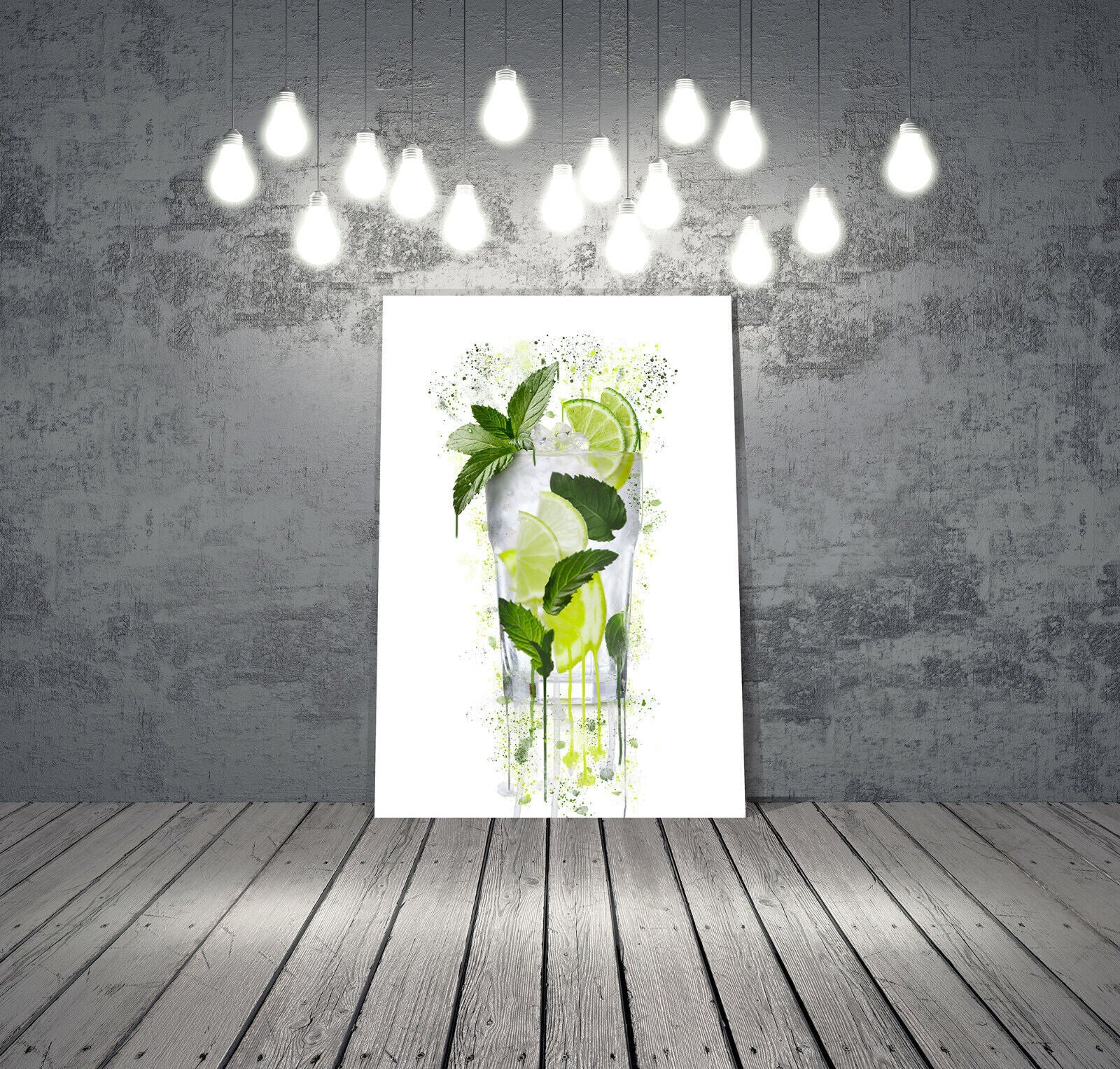 Mojito Cocktail DRINK CANVAS WALL SPLASH ART PICTURE PRINT