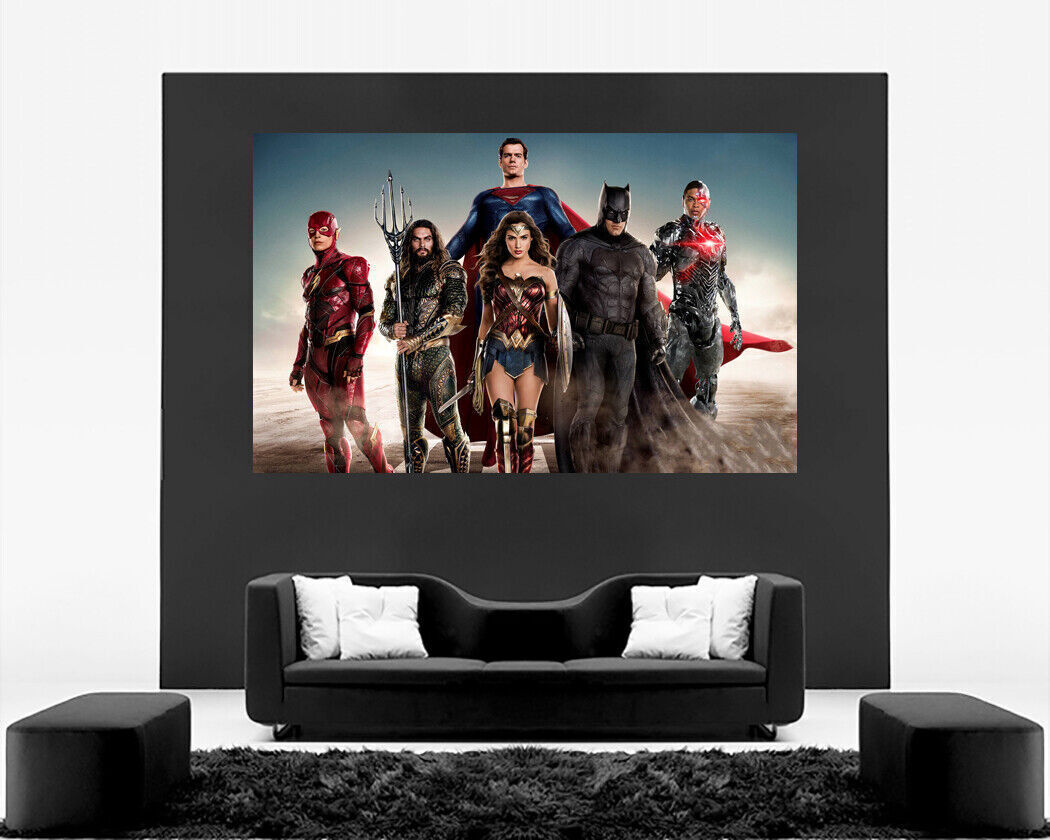 Film League of Justice Super Heroes Wall Art Canvas Picture Print