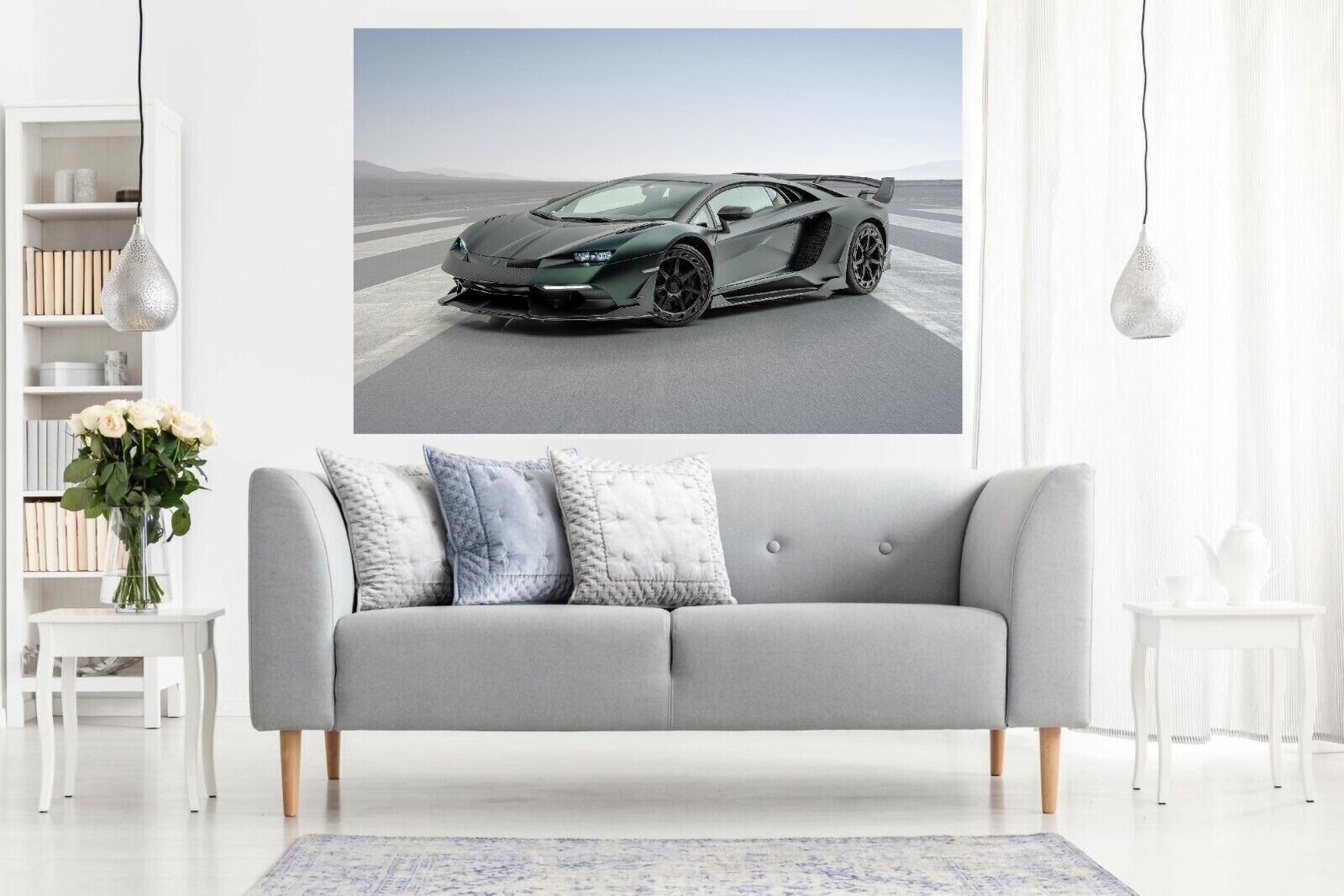 Lamborghini Aventador SVJ Sports Super car CANVAS WALL ART Picture Print