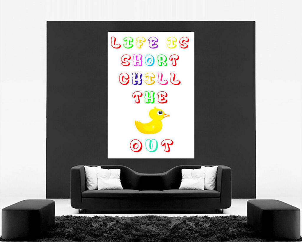 Life is Short Chill Out CANVAS WALL ART Picture Print - Mulit coloured