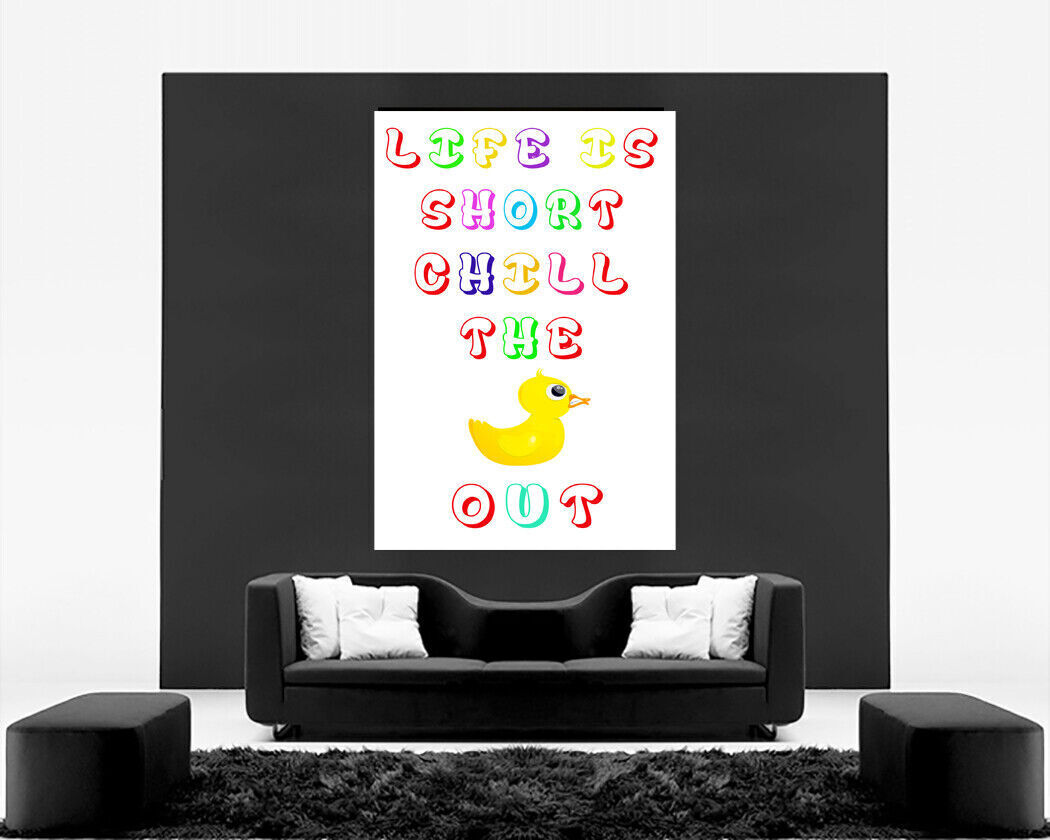 Life is Short Chill Out CANVAS WALL ART Picture Print - Mulit coloured