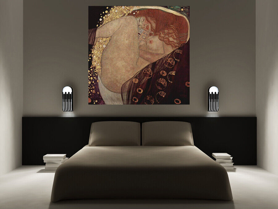 Gustav Klimt Danae Woman Painting Canvas Wall Art Picture Print