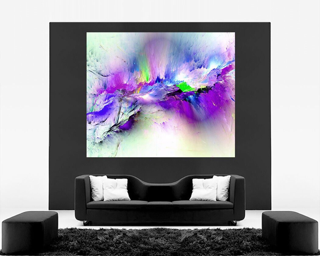 Modern Purple Tones Abstract Canvas Wall Art Picture Print A4 A1 A2 A3