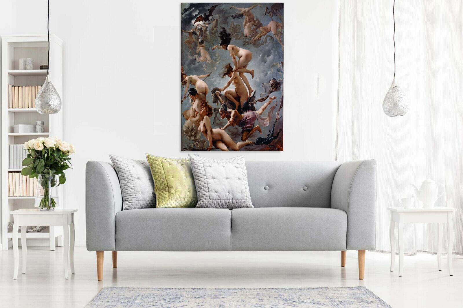 LUIS RICARDO FALERO, WITCHES GOING TO SABBATH CANVAS WALL ART ARTWORK PRINT