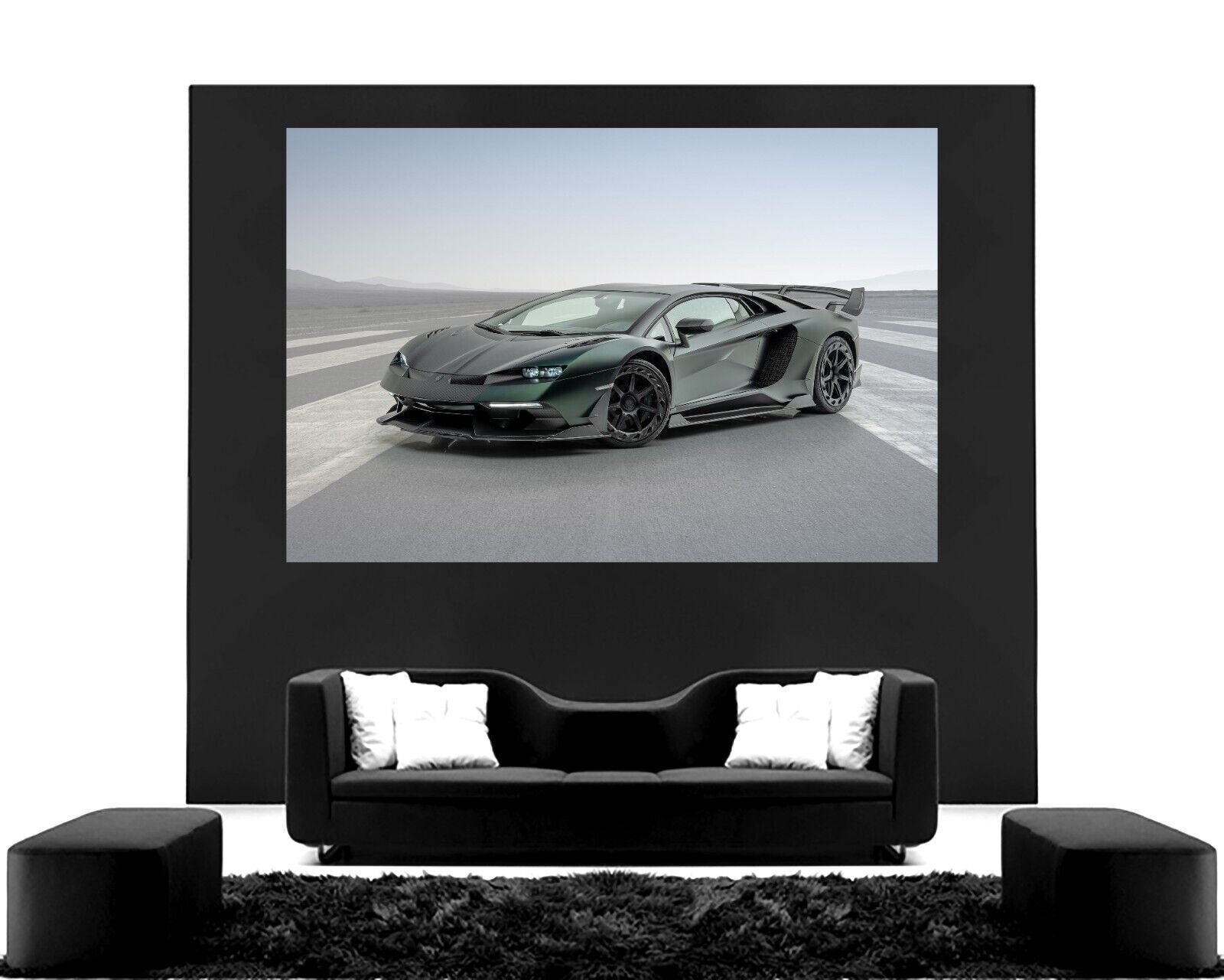 Lamborghini Aventador SVJ Sports Super car CANVAS WALL ART Picture Print