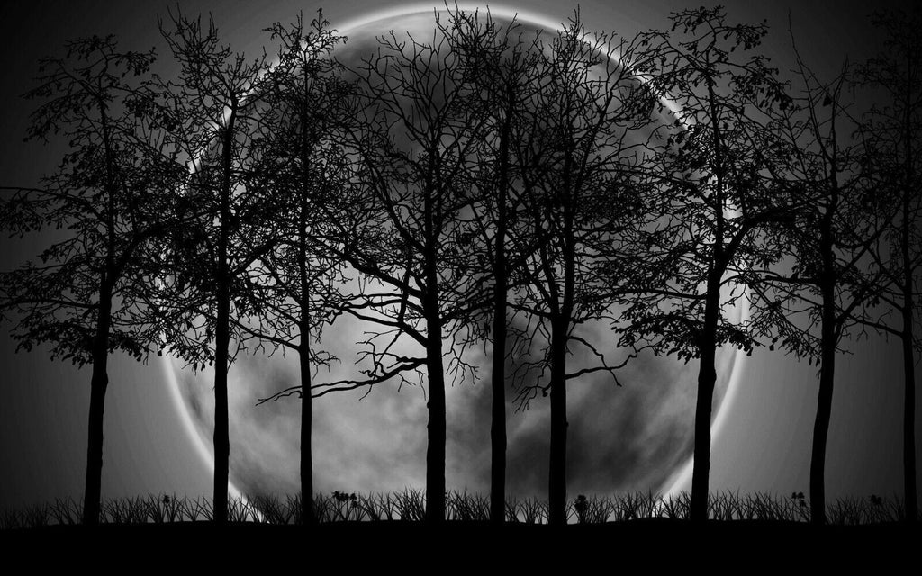 Black Grey Modern Landscape Cotton Canvas Wall Art Picture Print - All sizes