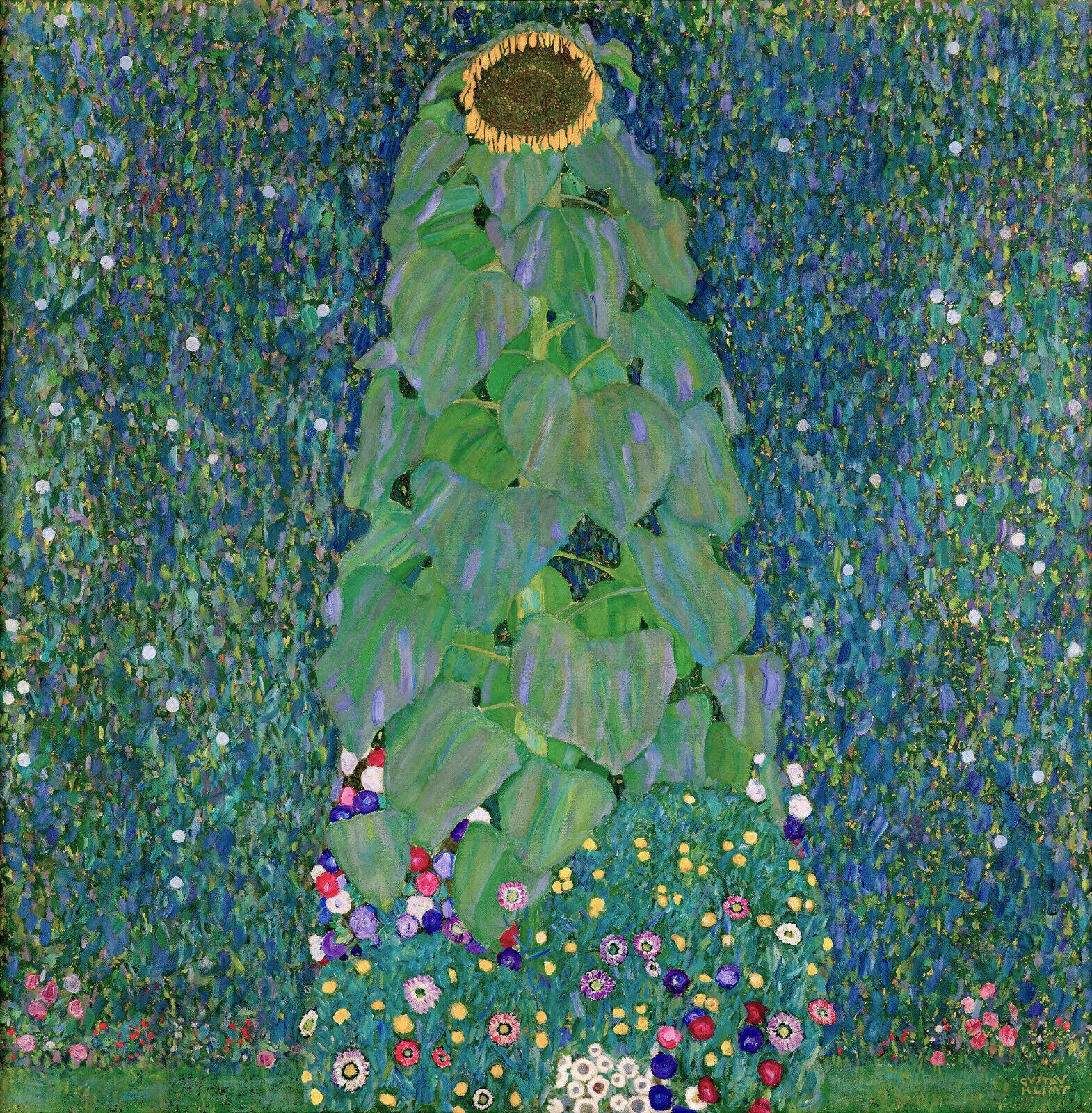 GUSTAV KLIMT THE SUNFLOWER  Canvas Wall Art Picture Print