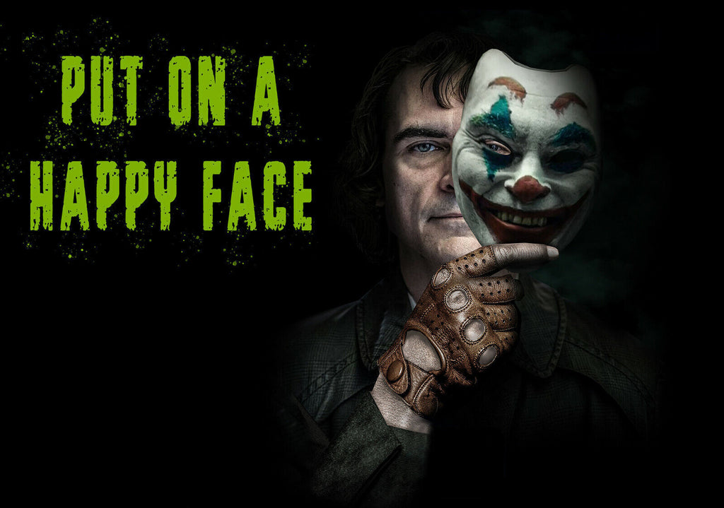 Put on a happy face - Joker film Joaquin Phoenix CANVAS WALL ART Picture Print