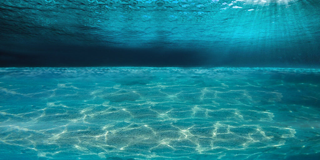 Blue Ocean Sea Seaview Beneath Surface Canvas Wall Art Picture Print