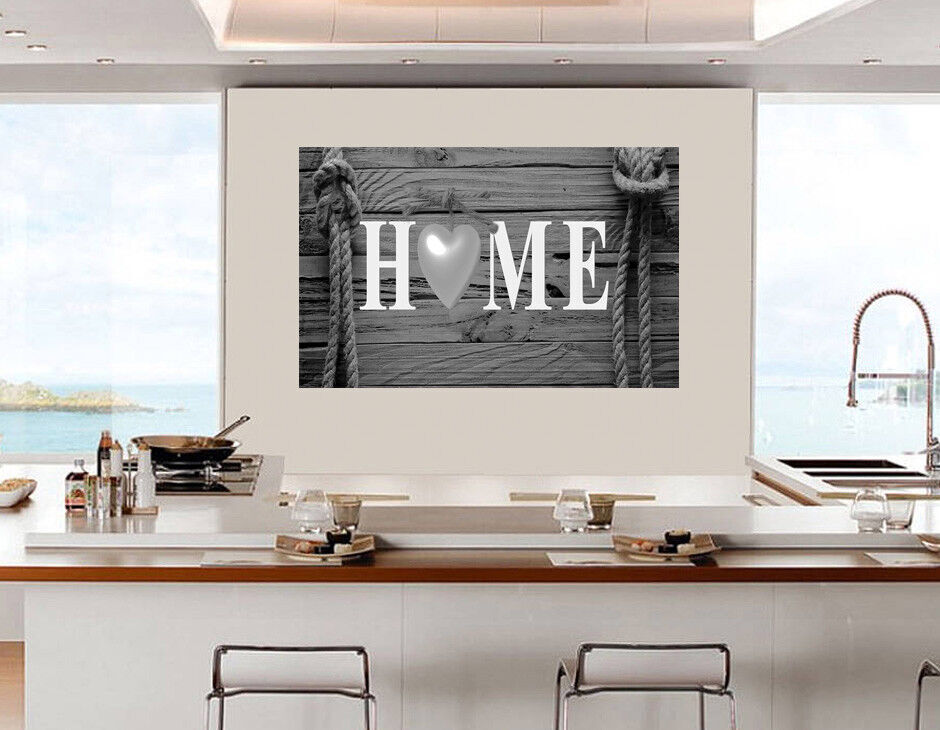 Shabby Chic Home Quote Decoration Framed Canvas Print Wall Art Ready To Hang