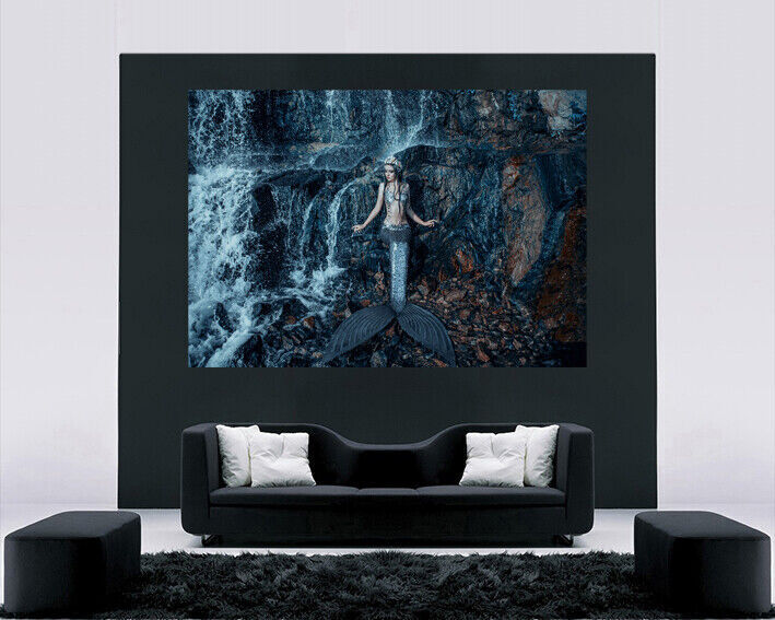 Real Mermaid Fish Ocean Fantasy Canvas Wall Art Picture Print