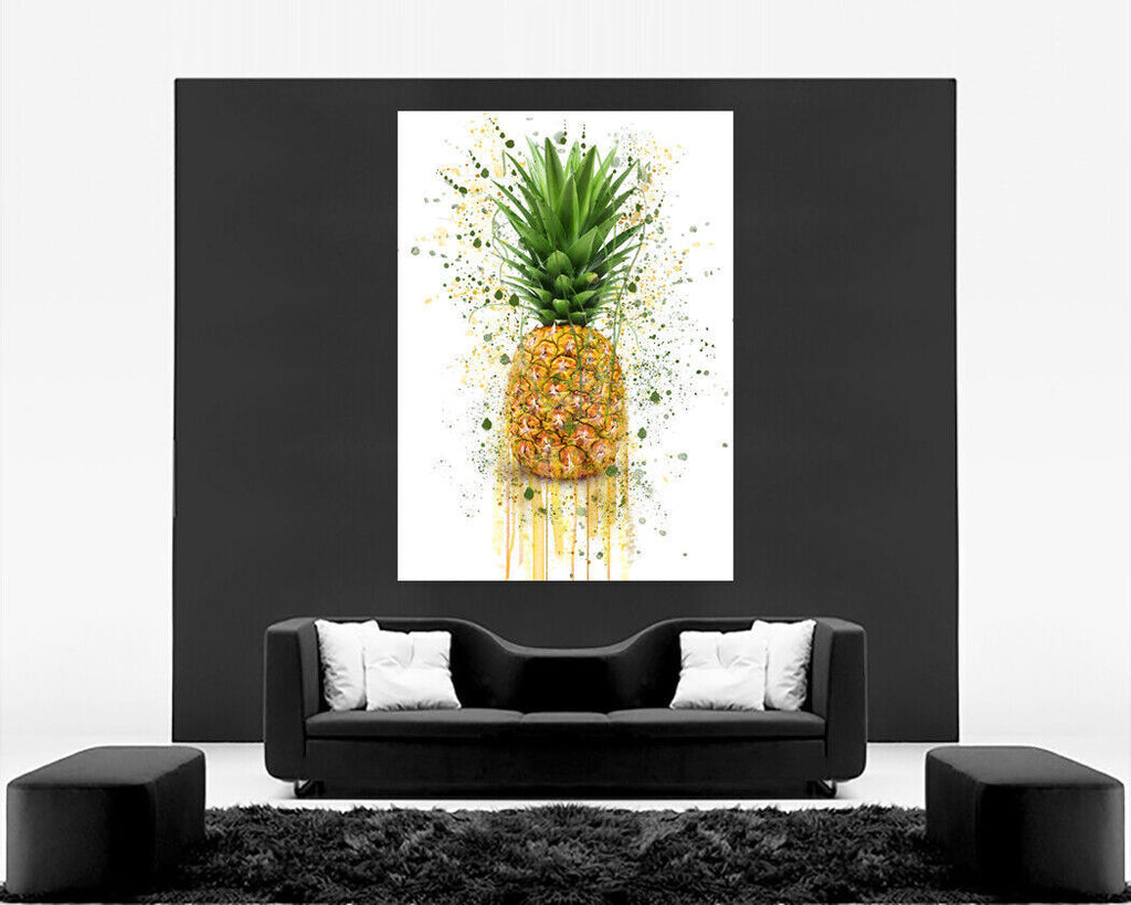 Abstract Pineapple CANVAS WALL SPLASH ART PICTURE PRINT