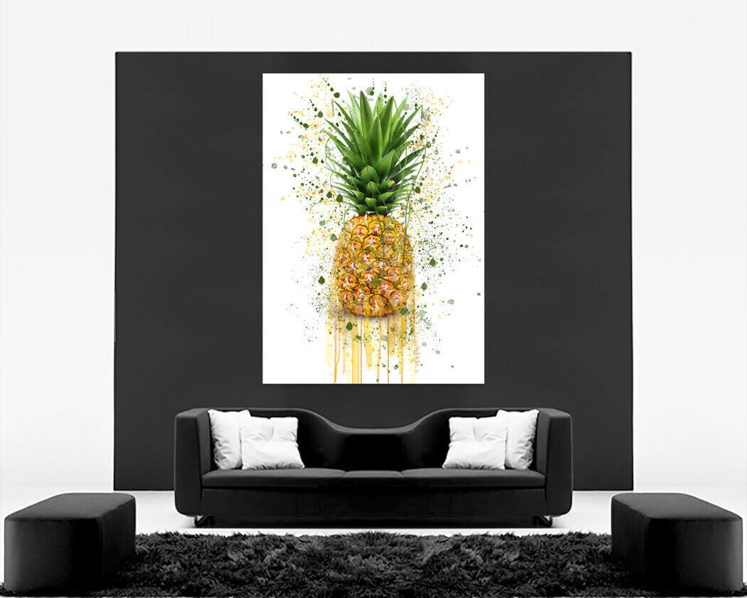 Abstract Pineapple CANVAS WALL SPLASH ART PICTURE PRINT