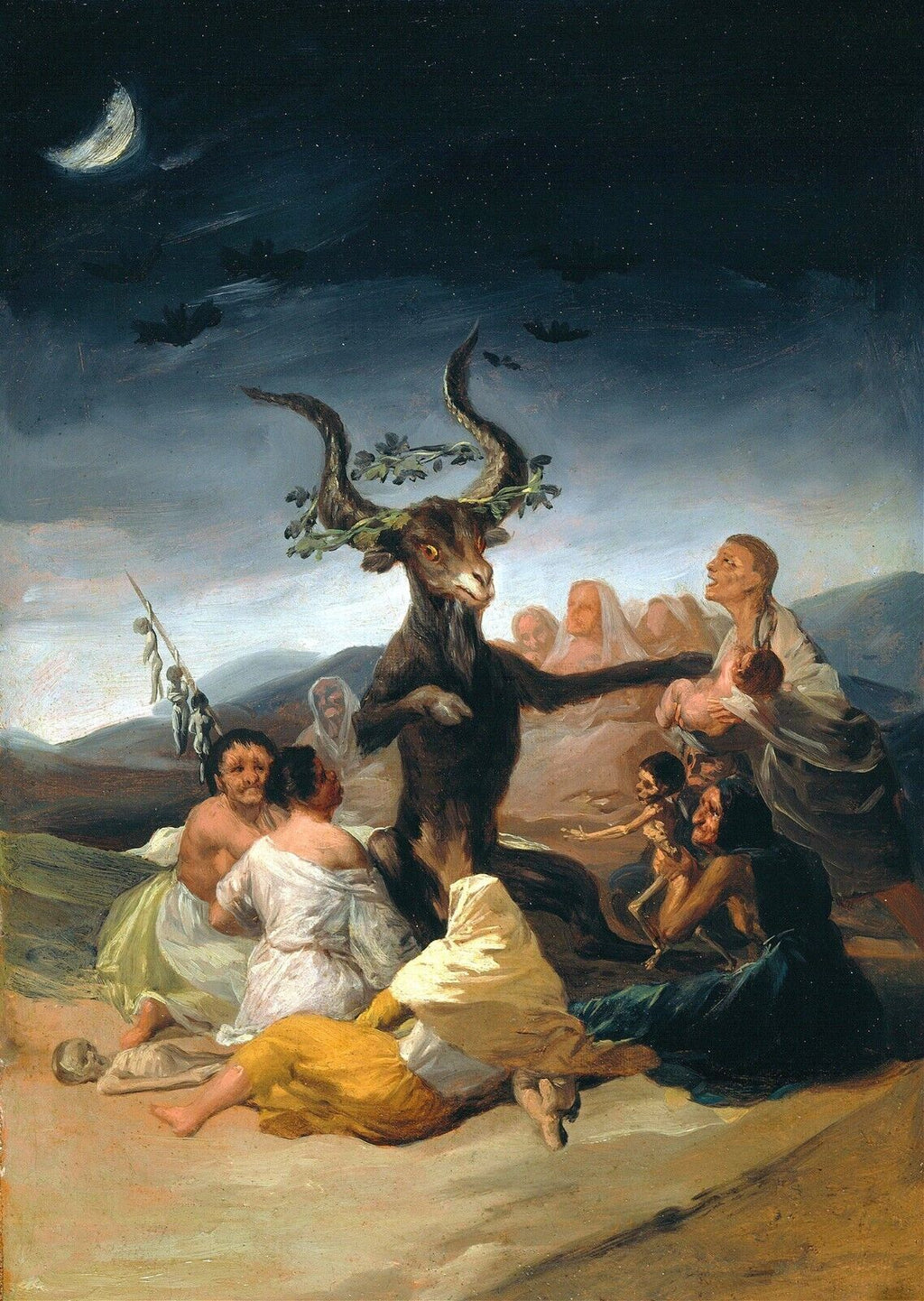 FRANCISCO GOYA, WITCHES SABBATH Canvas Wall Art Picture Print