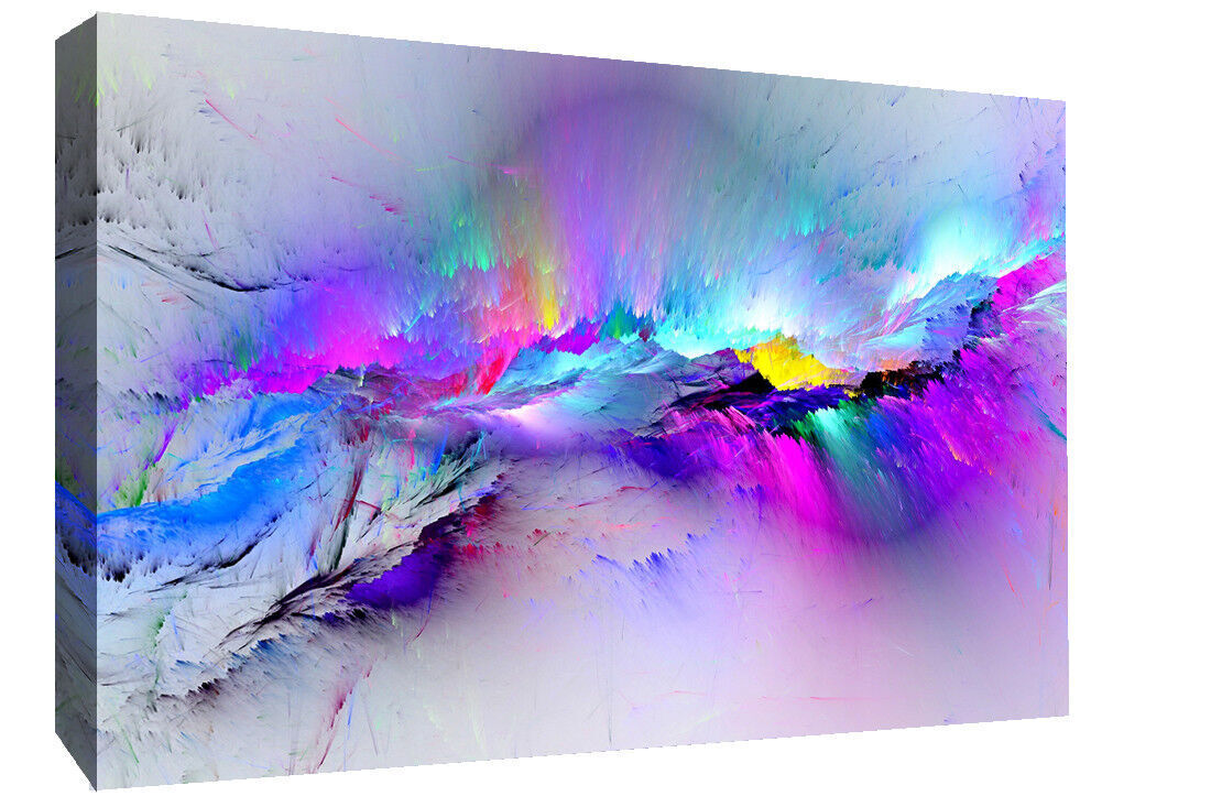 Modern Blue Tones Abstract Canvas Wall Art Picture Print A4 A1 A2 A3